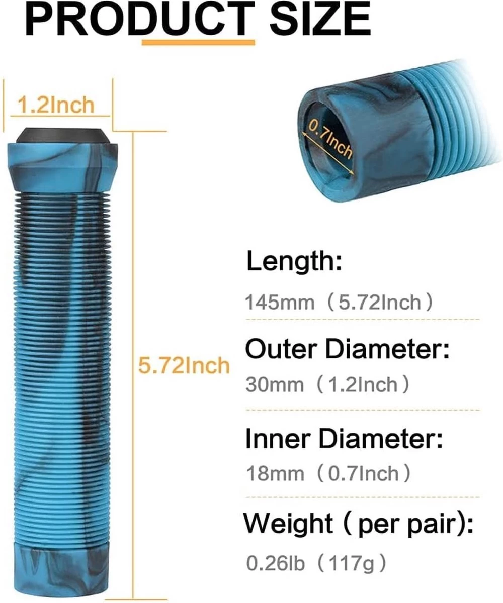 Suotu Stuntstep Handvatten - Grips - Universal - Ergonomic Mountain Step Grip Set - Handvatovertrek Voor Fietsgrepen 2 Suotu Stuntstep Handvatten - Grips - Universal - Ergonomic Mountain Step Grip Set - Handvatovertrek Voor Fietsgrepen - Afbeelding 2