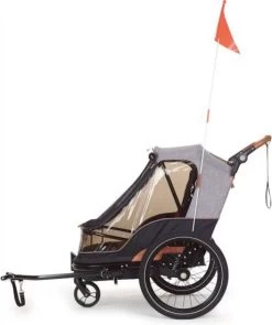 Bobike 2-in-1 Fietskar En Wandelwagen - Zwart/bruin -Fiets Serie Winkel 1005x1200 2