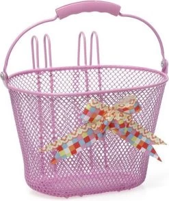 New Looxs Asti Girls Fietsmand Stuur Kinderfiets - 8 Liter - Roze
