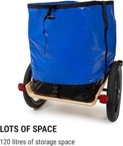 Klarfit Follower Fietsaanhanger Set - Fietskar 16" Luchtband - Aanhangwagen 35 Kg Belastbaarheid - Transporttas 120 Liter -Fiets Serie Winkel 1018x1200 4