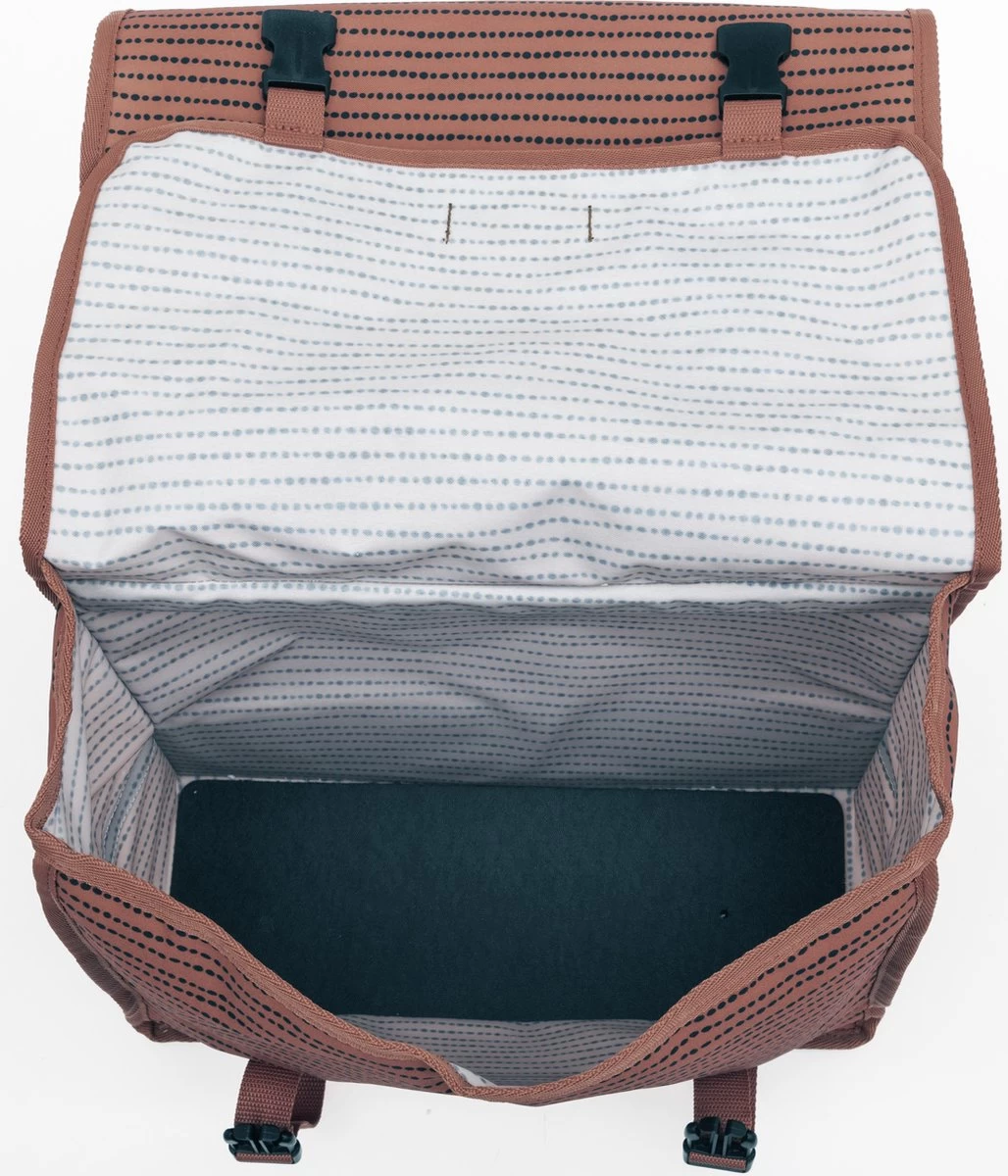 New Looxs Fiori Double Nomi Dubbele Fietstas - 30 Liter - Rood 4 New Looxs Fiori Double Nomi Dubbele Fietstas - 30 Liter - Rood - Afbeelding 4