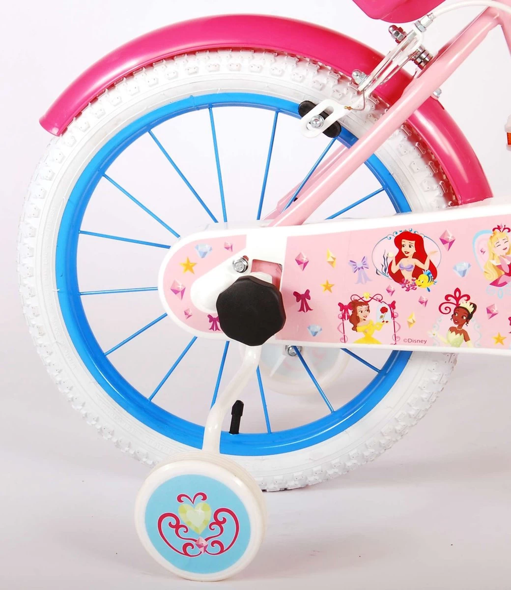 Volare Disney Princess Kinderfiets - Meisjes - 16 Inch - Roze Blauw - Twee Handremmen 14 Volare Disney Princess Kinderfiets - Meisjes - 16 Inch - Roze Blauw - Twee Handremmen - Afbeelding 14