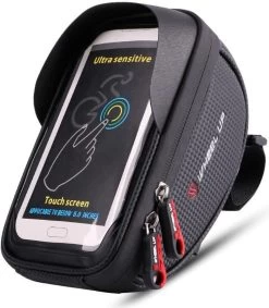 Merkloos Telefoonhouder Fiets - Universeel - Waterdicht - Opbergruimte - Tot 6 Inch