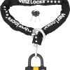 VINZ Trivor ART 4 Kettingslot - 120 Cm Motorslot Van Gehard Staal Met Ring / Scooterslot Met Hangslot / Schijfremslot
