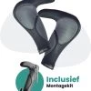 Voltano Ergonomisch Gevormde Fiets Handvatten Met Bar Ends - Handvat Eenvoudig Vastzetten Met Imbus - Incl. Bevestigingsmateriaal - Anti Plak Coating - Fietshandvatten Met Verhoogde Grip