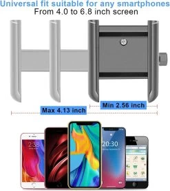 Merkloos Mobiele Telefoon Houder Fiets Aluminium Motorfiets Mobiele Telefoon Houder Met 360° Draaibare Anti-Shake Motorfiets Smartphone Houder Scooter Universeel Voor 4.0-6.8 Inch Smartphone GPS Andere Apparaten -Fiets Serie Winkel 1072x1200 9