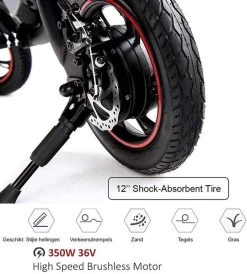 Windgoo B3 Mini-scooter - Opvouwbare Fiets - Zwart 13 Windgoo B3 Mini-scooter - Opvouwbare Fiets - Zwart -Fiets Serie Winkel 1080x1200 5