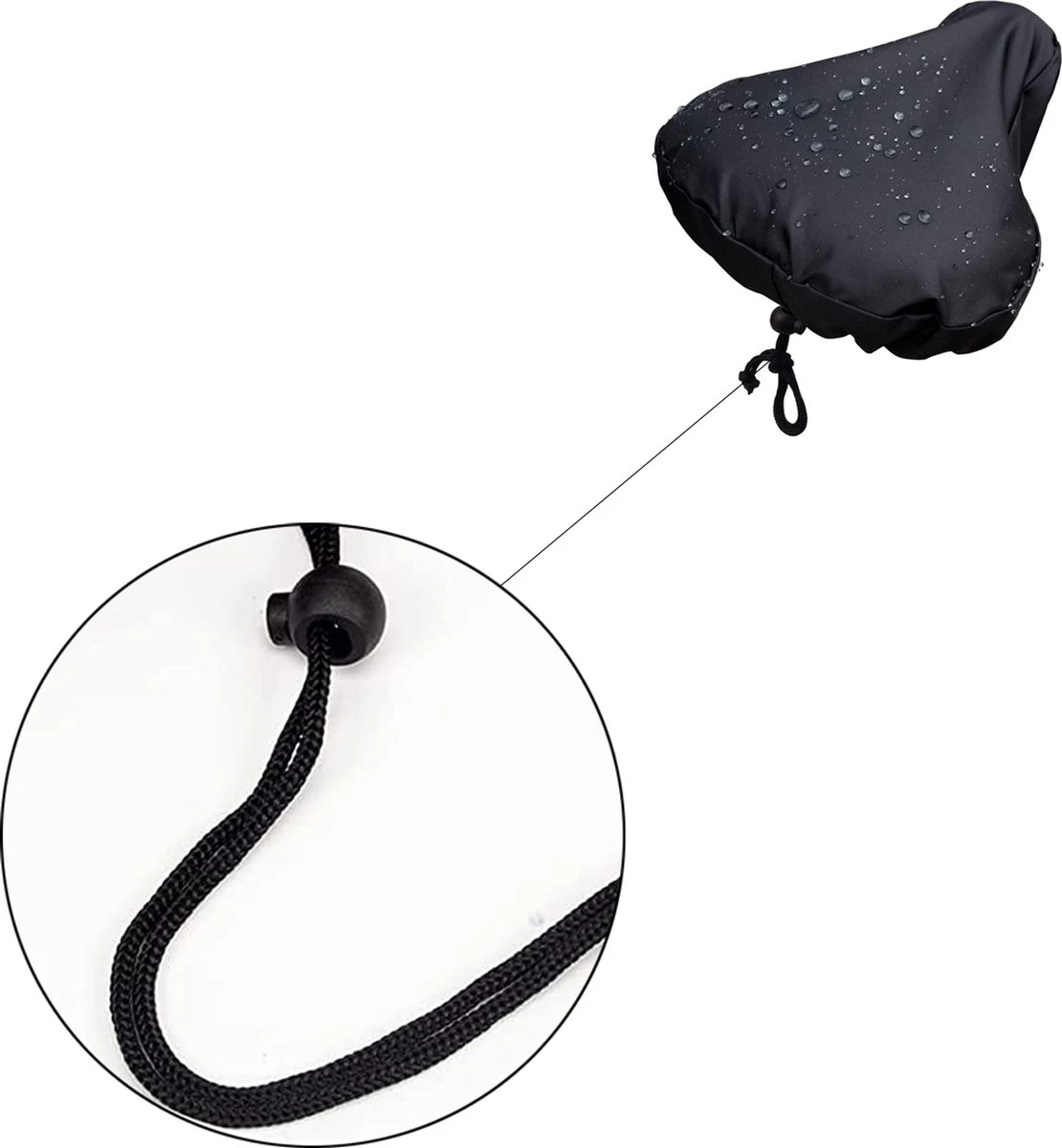 Zadelhoes - 2 Stuks - Zwart - Universeel - Bescherming Van Je Zadel Tegen Weer En Wind 2 Zadelhoes - 2 Stuks - Zwart - Universeel - Bescherming Van Je Zadel Tegen Weer En Wind - Afbeelding 2