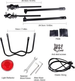 Merkloos Bagagedrager Fiets - Bagagerek Met Zadelpenbevestiging - Aluminium - Zwart - Geschikt Voor Mountainbike & Racefiets -Fiets Serie Winkel 1111x1200 2