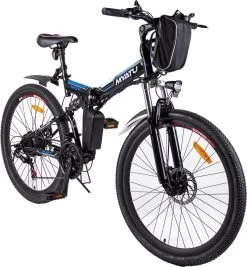 Myatu E-Bike 26-inch E-bike Voor Vrouwen En Mannen, Mountainbike Elektrische Fiets Met 36V 10.4AH Accu En Shimano 21 Versnellingen, 21 Versnellingen, Derailleur, 250 W-Zwart En Blauw -Fiets Serie Winkel 1111x1200 4