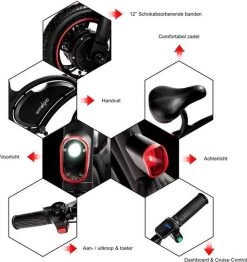 Windgoo B3 Mini-scooter - Opvouwbare Fiets - Zwart 14 Windgoo B3 Mini-scooter - Opvouwbare Fiets - Zwart -Fiets Serie Winkel 1130x1200 1