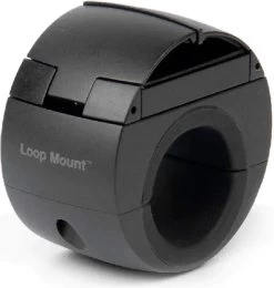 The Loop Mount Twist - Telefoonhouder Fiets - Fietshouder Voor Smartphones - Uniek Minimalistisch Design - Compact - Draaibaar - Zwart - Eenvoudige Montage - Werkt Met Ieder Telefoonhoesje - Voor Stuurmaat 22,2 Mm Tot 31,8 Mm