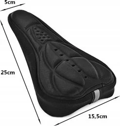 Universele 3D Comfort Gel Zadelhoes - Fietszadel Gelzadel Hoes - Fietszadelhoes - Zadeldekje - Zadel Dekje Hoes - Zadelkussen Fietszadeldekje Overtrek - Voor Fiets/E-Bike/Mountainbike/MTB - One-Size - Zwart -Fiets Serie Winkel 1143x1200 5
