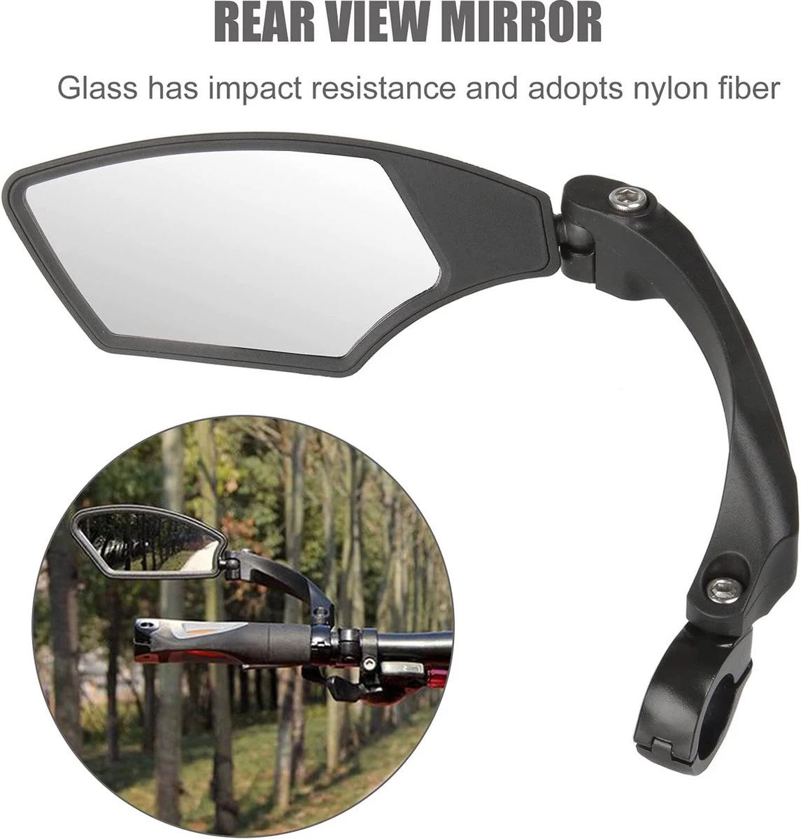 Igoods Fietsspiegel Ebike Links - Fietsspiegel Op Stuur - Verstelbaar 5 Igoods Fietsspiegel Ebike Links - Fietsspiegel Op Stuur - Verstelbaar - Afbeelding 5