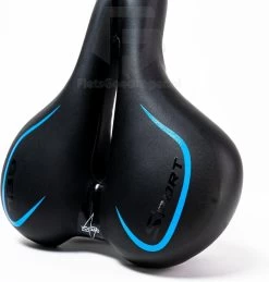 Voltano City / Tour Fietszadel - Comfortabel Gel Zadel - Met Uitsparing - Unisex - Zwart / Blauw - Elastomeren Vering Voor Extra Comfort -Fiets Serie Winkel 1145x1200 7