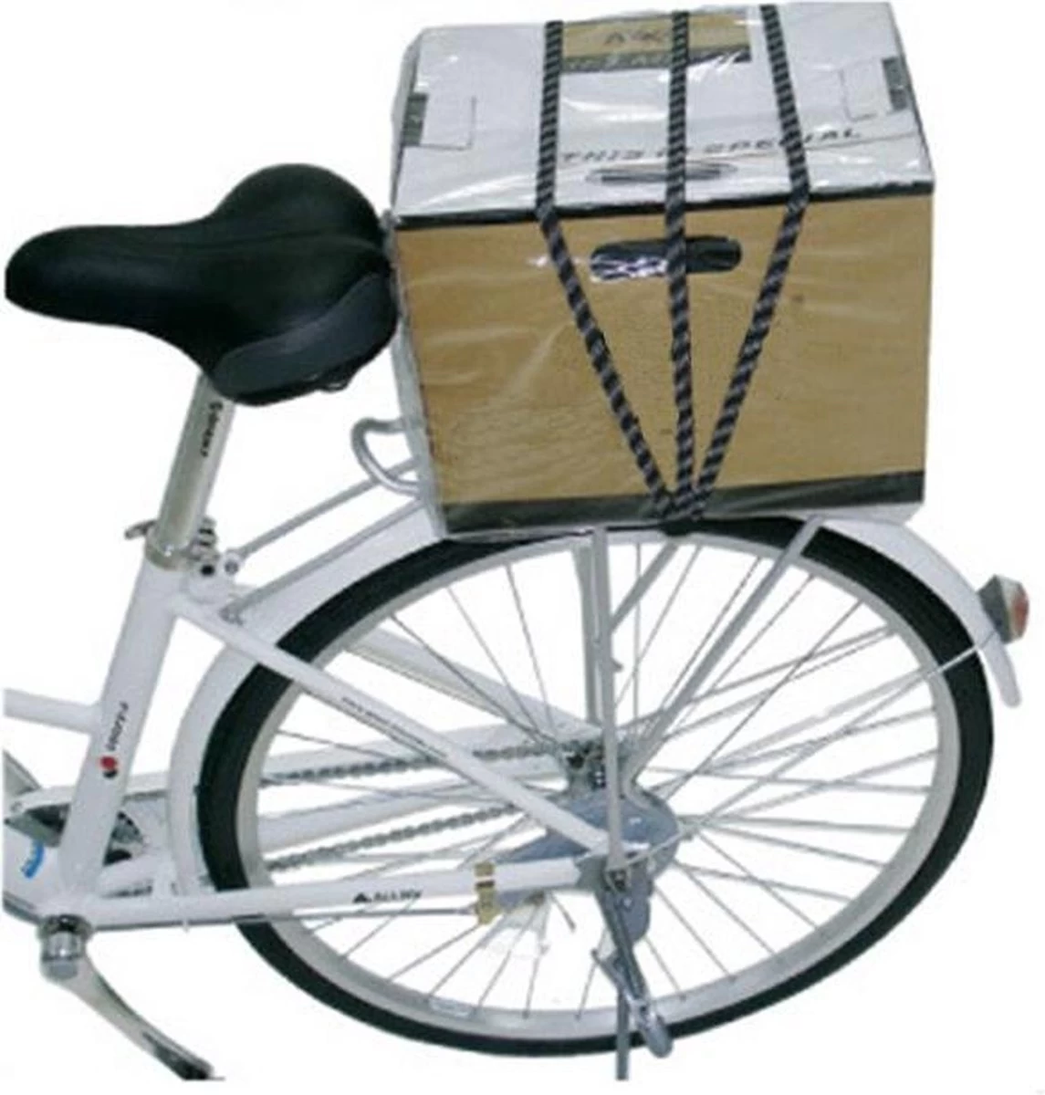 WiseGoods Snelbinders Fiets Met Haak Universeel - Bagagespin - Spinbinder - Bagagebinder - Fietsrekker - Spin - Zwart / Wit 2 WiseGoods Snelbinders Fiets Met Haak Universeel - Bagagespin - Spinbinder - Bagagebinder - Fietsrekker - Spin - Zwart / Wit - Afbeelding 2