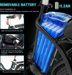 HITWAY Elektrische Fiets | 20" Opvouwbare Volwassen Vette Fiets | Batterij 36V/11,2Ah,Motor 250W, Max Bereik 35-90km | E Bike City -Fiets Serie Winkel 1149x1200 2