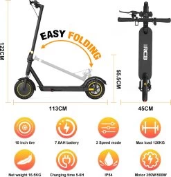 Elektrische Step RCB R17pro – Electric Scooter – Opvouwbare E-step – 10 Inch - 7.8Ah – Max 25 Km/u – Max 110 Kg – Met App & Nederlandse Handleiding -Fiets Serie Winkel 1158x1200 3