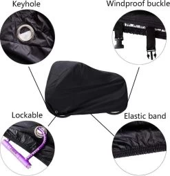 FEDEC Fietshoes Voor Alle Fietsen - Waterbestendig - Opbergzak - 200 X 90 X 100 CM - Zwart -Fiets Serie Winkel 1162x1200 1