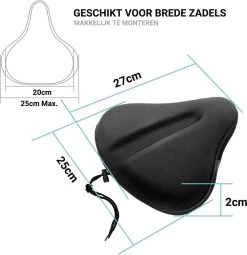 Smilegoods® Gel Zadelhoes Fiets 3D - Zadeldek - Zadelhoes Waterdicht - Zadeldek Fiets - Universeel Brede Zadels - Veiligheidsreflector Voor In Het Donker -Fiets Serie Winkel 1162x1200 3