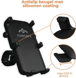 FONSAFE 3 In 1 Telefoonhouder Fiets Met Powerbank En LED Lamp - Universeel Schokbestendig - Fietslamp - Powerbank 5000 MAh – Zwart -Fiets Serie Winkel 1164x1200 10
