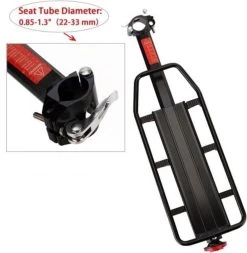 Merkloos Bagagedrager Fiets - Bagagerek Met Zadelpenbevestiging - Aluminium - Zwart - Geschikt Voor Mountainbike & Racefiets -Fiets Serie Winkel 1170x1200 3