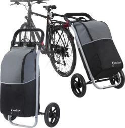 Shoppingcruiser 2 In 1 Boodschappentrolley Voor Achter De Fiets - Fietskar - Robuuste Boodschappenwagen - Allround Bagagekar