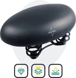 Voltano Rokzadel / Fietszadel – Rok – Zwart - Foam Vulling - Ademend En Comfortabel Materiaal -Fiets Serie Winkel 1176x1200