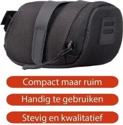 Zadeltas Voor Fiets - Waterdicht - Fietstas - Fiets Zadeltas - Opberging Zadel - Voor Wielrennen , Mountainbike , Racefiets , Omafiets , Opafiets En Andere Fietsen - Regenbestendig - Waterbestendig - Zwart - Fietszadeltas - MTB Cycling