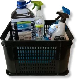 Fietskrat Kunststof ZWART - L 40 X B 30 X H 25 Cm