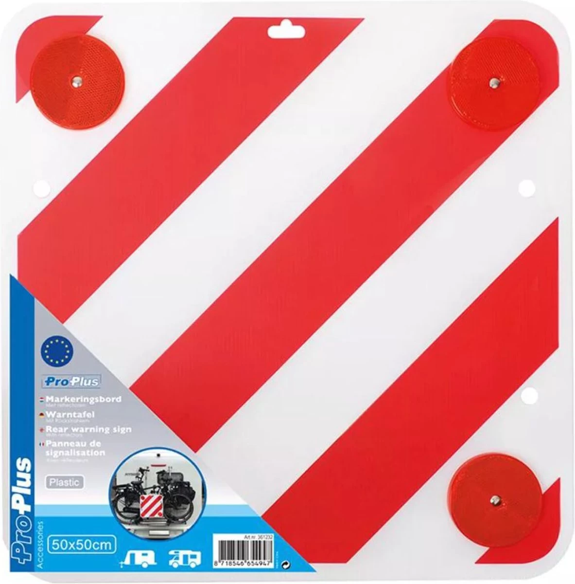 ProPlus Waarschuwingsbord Met Reflectoren 50x50 Cm Kunststof 361228 3 ProPlus Waarschuwingsbord Met Reflectoren 50x50 Cm Kunststof 361228 - Afbeelding 3