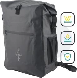Voltano Luxe Fietstas / Rugtas 28L - Zwart - Enkele Pakaftas - 100% Waterdicht - Met Laptop Compartiment -Fiets Serie Winkel 1187x1200
