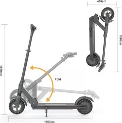 Comfort Inz X8 Pro - Elektrische Step Vouwbaar - E Scooter - 350W - Max 25km/u - Zwart -Fiets Serie Winkel 1191x1200 13