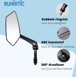 Merkloos Fietsspiegel - Set Van 2 - Links En Rechts - E Bike - Speed Pedelec - 360° Verstelbaar - Zwart - Achteruitkijkspiegel -Fiets Serie Winkel 1191x1200 4