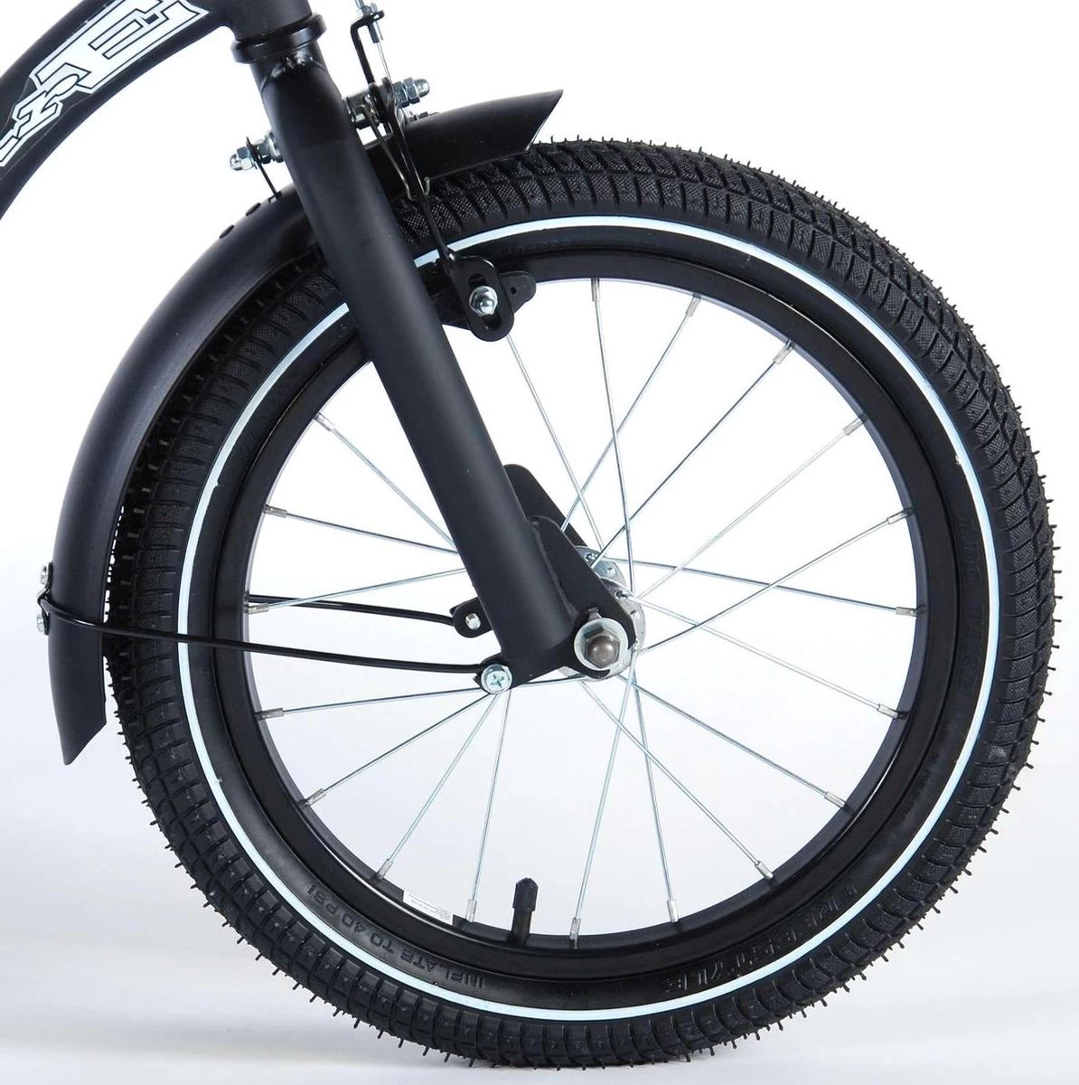 Volare Black Cruiser Kinderfiets - Jongens - 16 Inch - Zwart - 2 Handremmen 12 Volare Black Cruiser Kinderfiets - Jongens - 16 Inch - Zwart - 2 Handremmen - Afbeelding 12