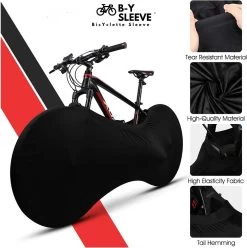 B-Y Sleeve Fietshoes T/m 29" - Fiets Beschermhoes - Racefiets Hoes - MTB - Bike Cover - Model: Black -Fiets Serie Winkel 1196x1200