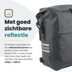 Voltano Luxe Fietstas / Rugtas 28L - Zwart - Enkele Pakaftas - 100% Waterdicht - Met Laptop Compartiment -Fiets Serie Winkel 1197x1200 1
