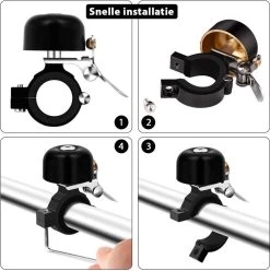 Fit Evolve® Premium Fietsbel - Messing - Fietsbel Racefiets - MTB - Zwart -Fiets Serie Winkel 1197x1200 16