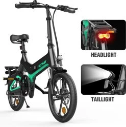 HITWAY Elektrische Fiets - Opvouwbare E-bike - 16 Inch-250W-2023 Model -Fiets Serie Winkel 1197x1200 21