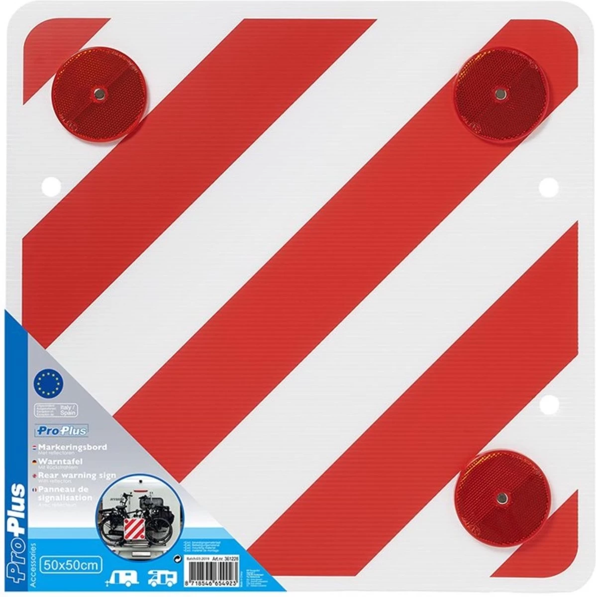 ProPlus Waarschuwingsbord Met Reflectoren 50x50 Cm Kunststof 361228 6 ProPlus Waarschuwingsbord Met Reflectoren 50x50 Cm Kunststof 361228 - Afbeelding 6