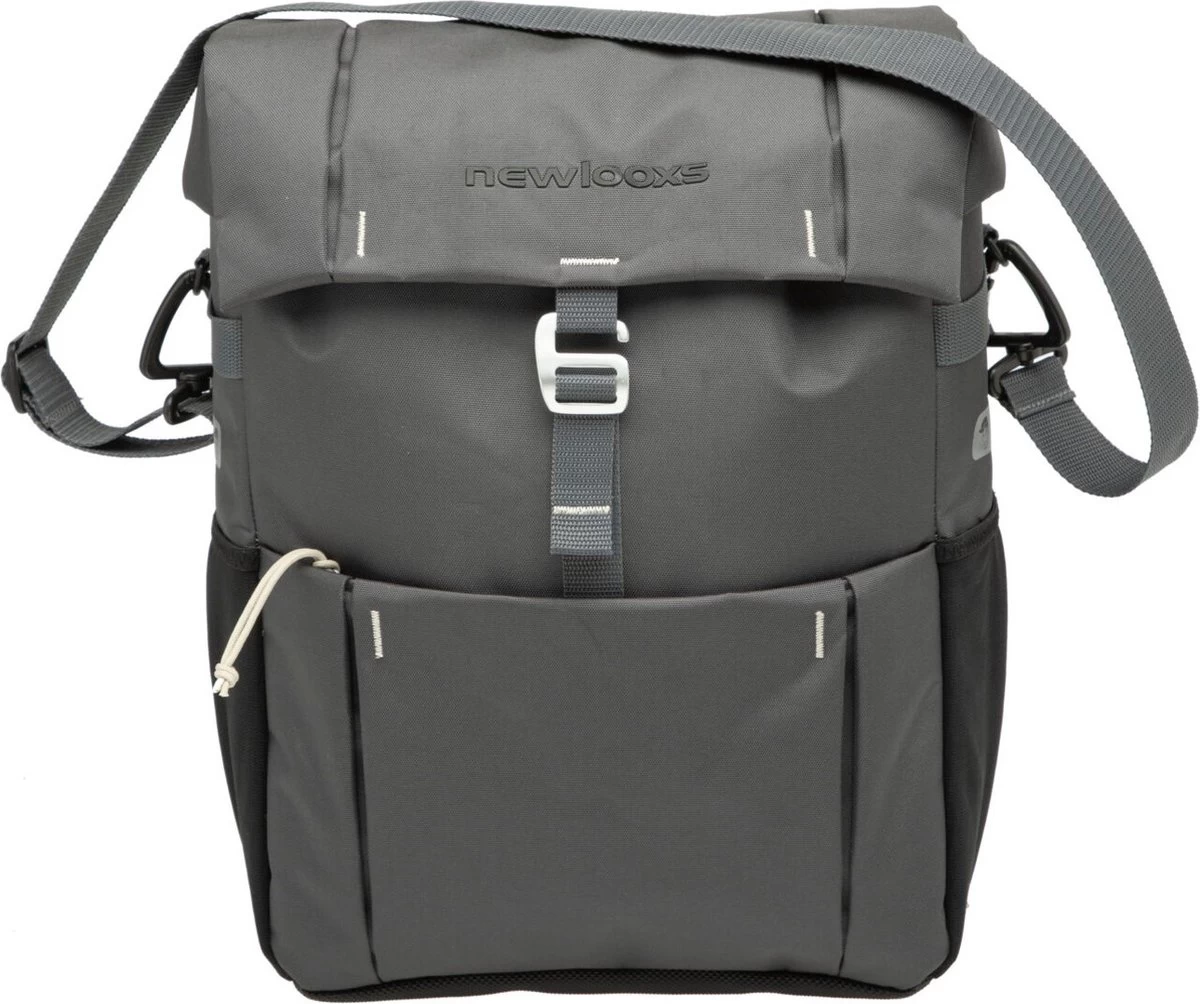New Looxs Vigo Single Enkele Fietstas - Afneembaar - 18,5 Liter - Grijs 2 New Looxs Vigo Single Enkele Fietstas - Afneembaar - 18,5 Liter - Grijs - Afbeelding 2
