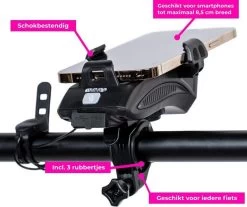 BOLED - Telefoonhouder Fiets | Universeel | Powerbank | Voorlicht | Claxon | GSM Houder | USB Oplaadbaar -Fiets Serie Winkel 1200x1004 9