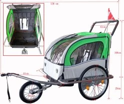 Fietskar Kind - Fietsaanhanger - Met Schokbreker - Blauw -Fiets Serie Winkel 1200x1008 2