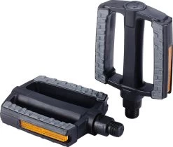 BBB Cycling SteadyRider Fietspedalen - Rubber Antislip - Stadsfiets & E-bike - Met Reflector - Zwart - BPD-44
