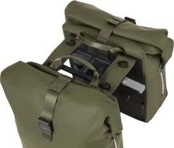 Basil SoHo Dubbele Fietstas MIK - Mosgroen - 41 Liter -Fiets Serie Winkel 1200x1022 1