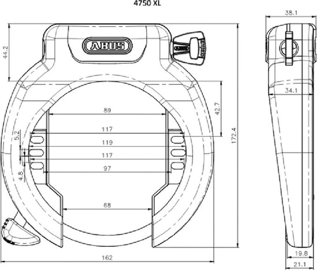 Abus Ringslot Amparo 2.0 4750XL - SL86737 2 Abus Ringslot Amparo 2.0 4750XL - SL86737 - Afbeelding 2