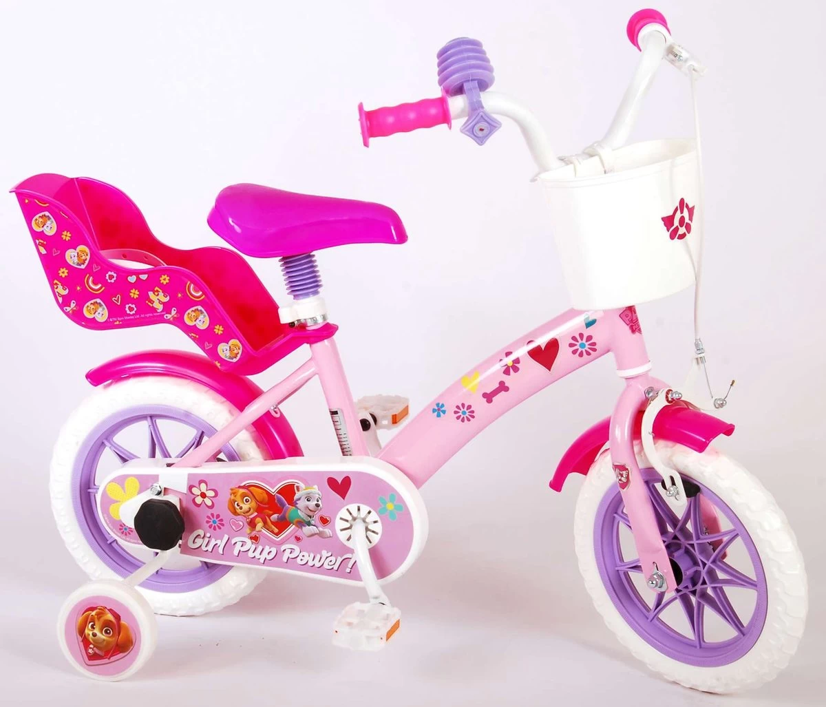 Volare Paw Patrol Kinderfiets - Meiden - 12 Inch - Roze - Doortrapper 5 Volare Paw Patrol Kinderfiets - Meiden - 12 Inch - Roze - Doortrapper - Afbeelding 5