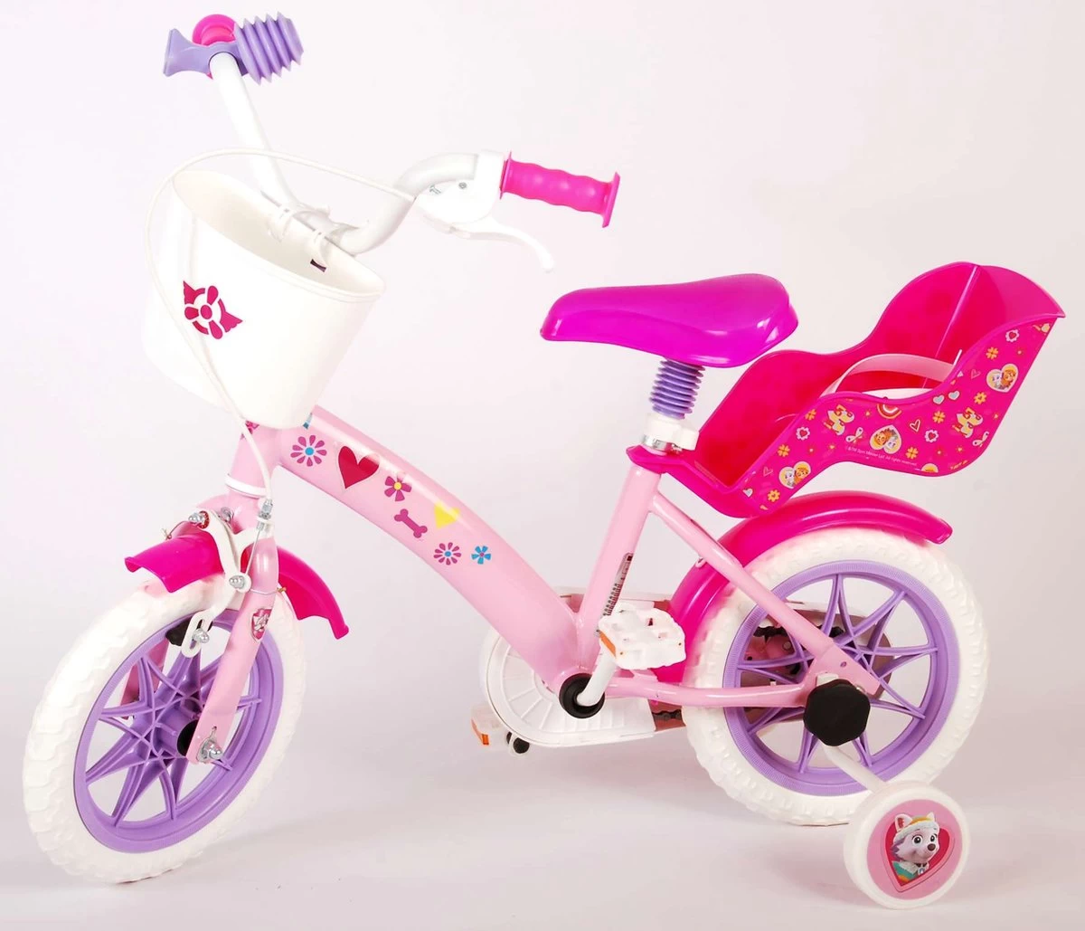 Volare Paw Patrol Kinderfiets - Meiden - 12 Inch - Roze - Doortrapper 13 Volare Paw Patrol Kinderfiets - Meiden - 12 Inch - Roze - Doortrapper - Afbeelding 13