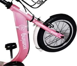 Kinderfiets -14 Inch Kinderfiets -vanaf 3-5 Jaar Jongens En Meisjes Fietsen -Terugtrap -Rem -Stabilisatoren（2 Zijwieltjes)-Mandje - Achterbank-de Bel-Roze -Fiets Serie Winkel 1200x1032 8