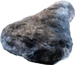 Craved Zadeldek Schapenvacht – Antraciet - Zitcomfort - 1e Kwaliteit - Fietszadelhoes